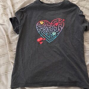 Cat & Jack Heart Maze Graphic Tee - Dark Gray